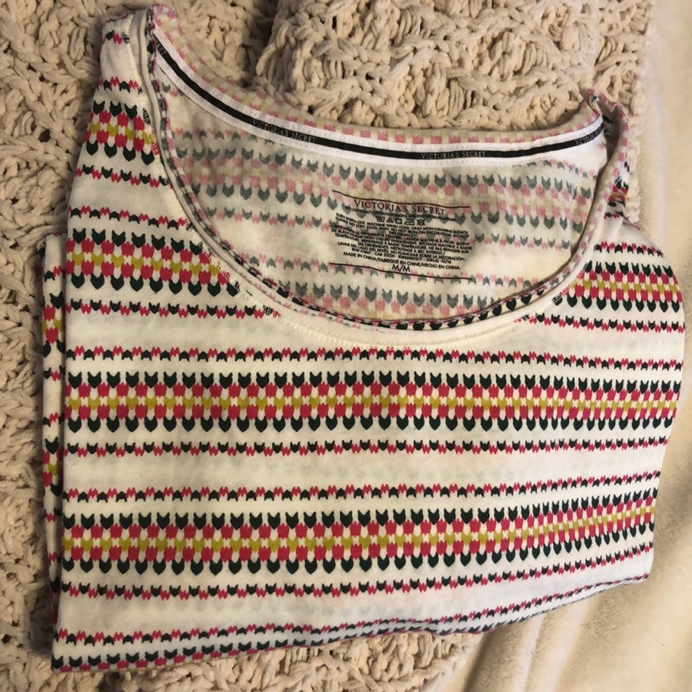 White Warm Cozy Victorias Secret Night Gown Medium